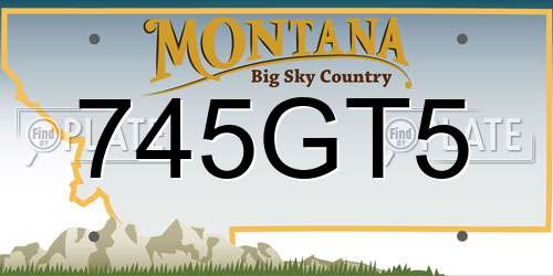 745GT5 Montana License Plate