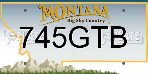 745GTB Montana License Plate