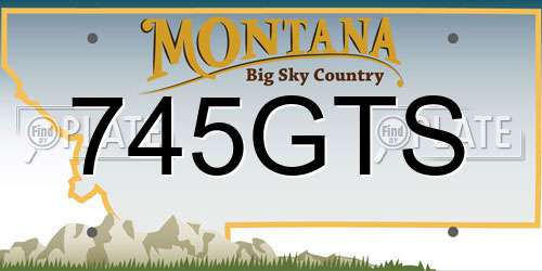 745GTS Montana License Plate