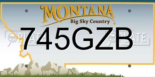 745GZB Montana License Plate