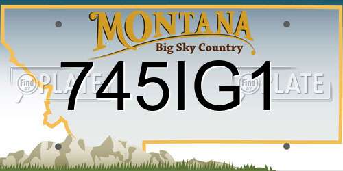 745IG1 Montana License Plate