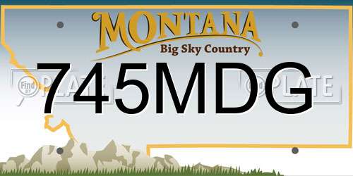 745MDG Montana License Plate