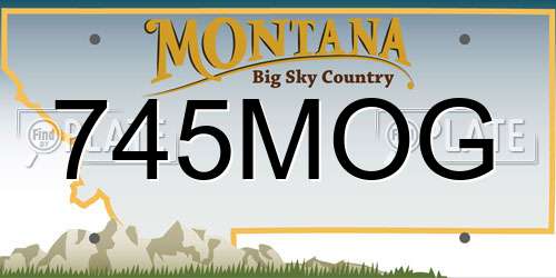745MOG Montana License Plate