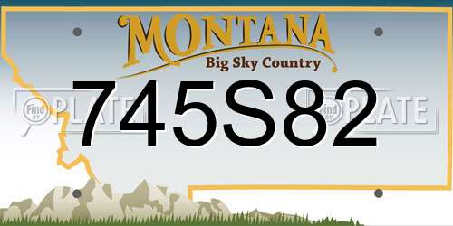 745S82 Montana License Plate