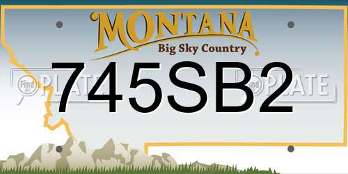 745SB2 Montana License Plate