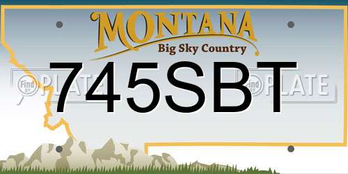 745SBT Montana License Plate