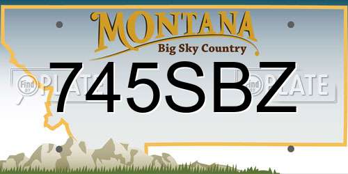 745SBZ Montana License Plate
