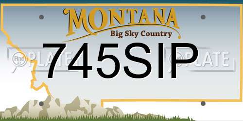 745SIP Montana License Plate