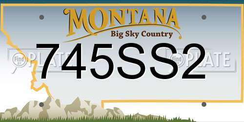 745SS2 Montana License Plate