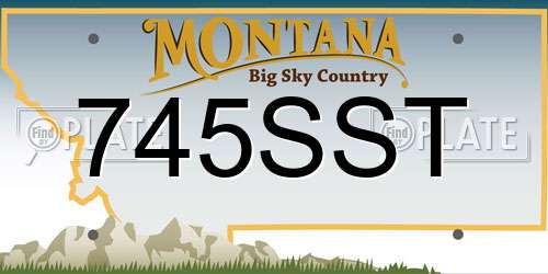 745SST Montana License Plate
