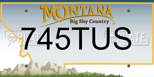 745TUS Montana License Plate