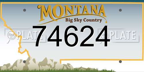 74624 Montana License Plate