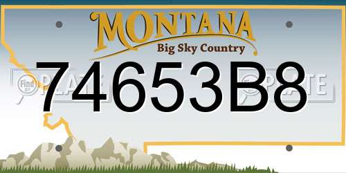 74653B8 Montana License Plate