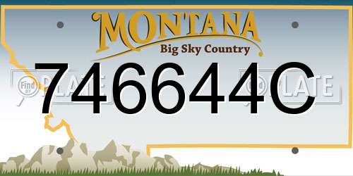 746644C Montana License Plate
