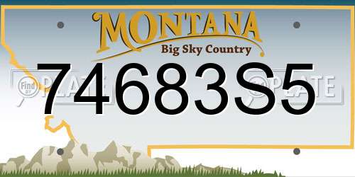 74683S5 Montana License Plate