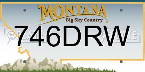 746DRW Montana License Plate