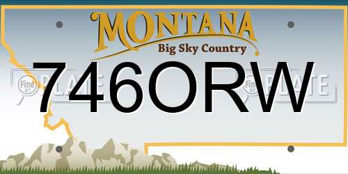 746ORW Montana License Plate