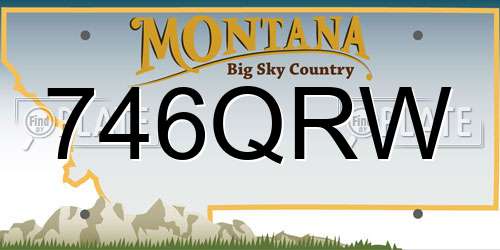 746QRW Montana License Plate