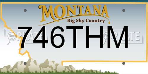 746THM Montana License Plate