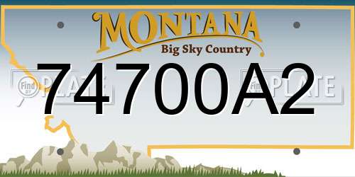 74700A2 Montana License Plate