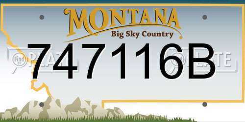 747116B Montana License Plate