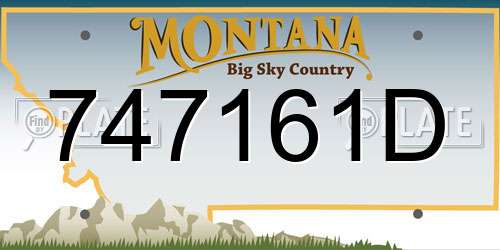 747161D Montana License Plate