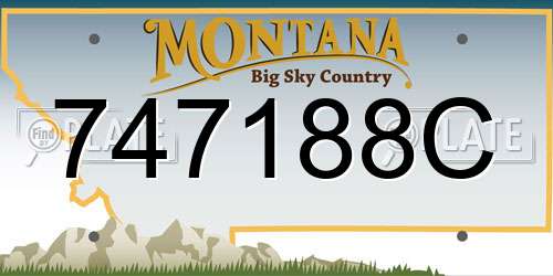 747188C Montana License Plate