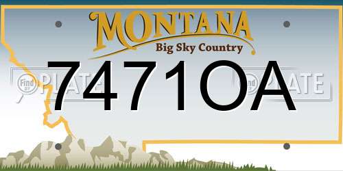 7471OA Montana License Plate
