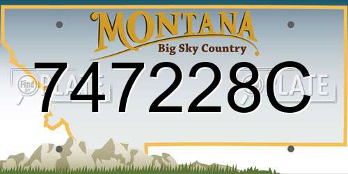 747228C Montana License Plate