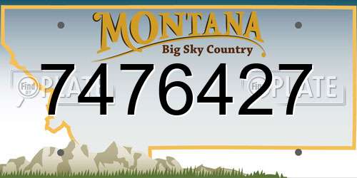7476427 Montana License Plate