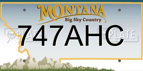 747AHC Montana License Plate