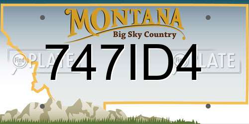 747ID4 Montana License Plate