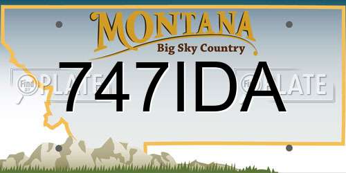 747IDA Montana License Plate