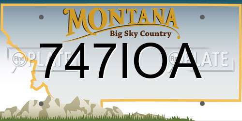 747IOA Montana License Plate