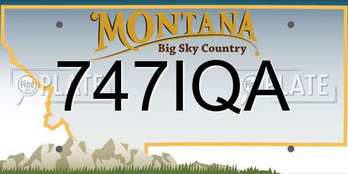 747IQA Montana License Plate