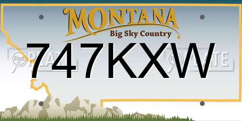 747KXW Montana License Plate
