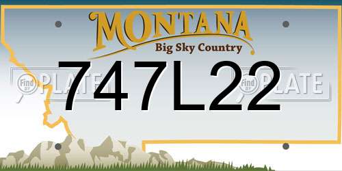 747L22 Montana License Plate