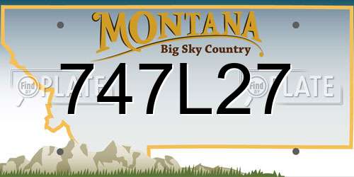 747L27 Montana License Plate
