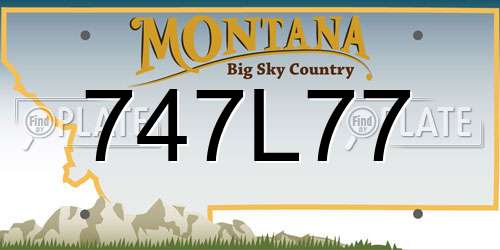 747L77 Montana License Plate