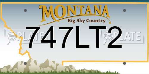 747LT2 Montana License Plate
