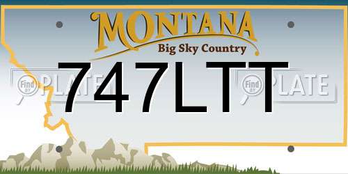 747LTT Montana License Plate