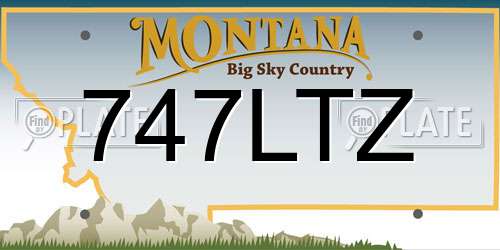 747LTZ Montana License Plate