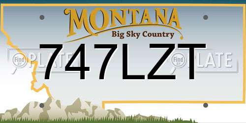 747LZT Montana License Plate