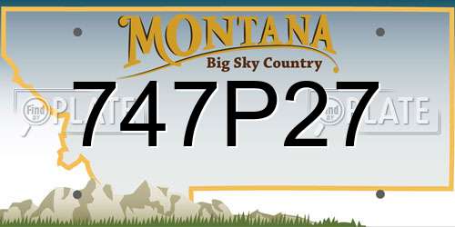 747P27 Montana License Plate