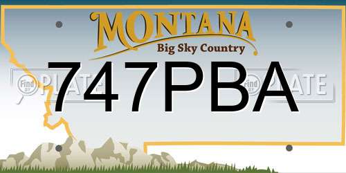 747PBA Montana License Plate