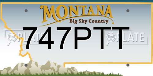 747PTT Montana License Plate