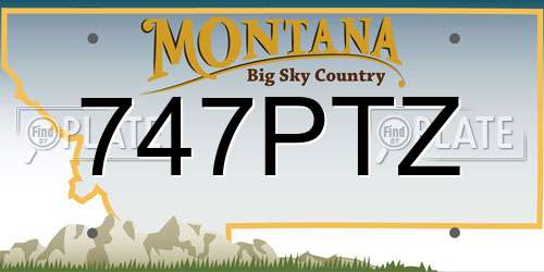 747PTZ Montana License Plate
