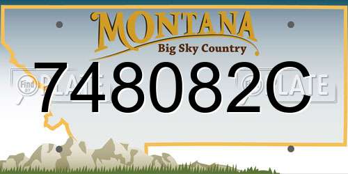 748082C Montana License Plate