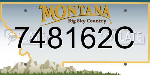 748162C Montana License Plate