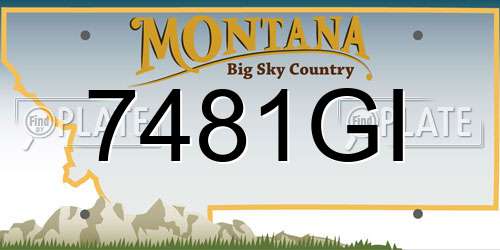 7481GI Montana License Plate